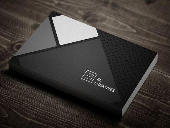 Modern Black Card Visit